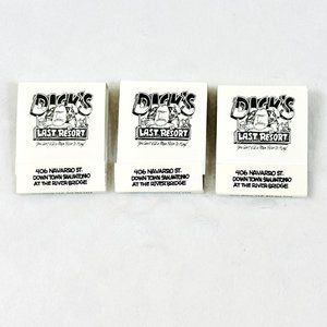 Dick's Last Resort Vintage Matchbooks with Pinup/Topless Girl Photos - Unused
